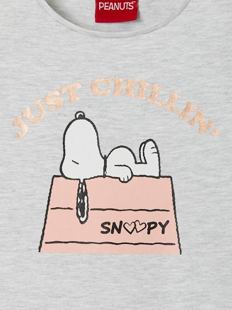 Camiseta de manga corta Snoopy Peanuts® GRIS CLARO LISO CON MOTIVOS 