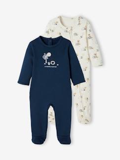 Pack de 2 pijamas para bebé de felpa