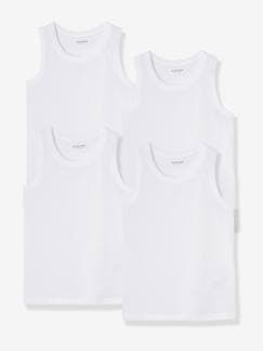 Pijamas y bodies bebé-Niño-Ropa interior-Camisetas de interior-Pack de 4 camisetas sin mangas niño