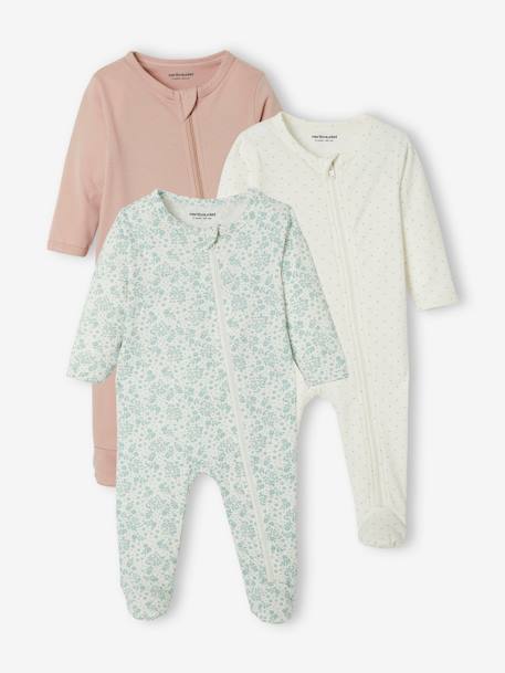 Ecorresponsables-Bebé-Pijamas-Pack de 3 pijamas de punto para bebé