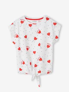 camisetas-Niña-Camisetas-Camisetas-Camiseta estampada con lazo fantasía, para niña