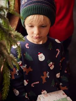 Niño-Jerséis, chaquetas de punto, sudaderas-Jersey jacquard de Navidad con motivos divertidos, para niño