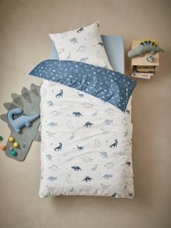 Textil Hogar y Decoración-Ropa de cama niños-Conjunto de cama con funda nórdica + funda de almohada infantil Hello Dinos, Basics