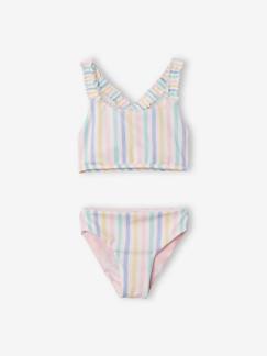 Niña-Bañadores-Bikini reversible a rayas/tie & dye, para niña