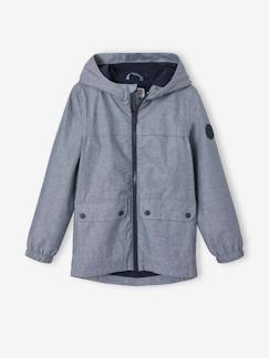 Niño-Abrigos y chaquetas-Cortaviento con capucha de chambray perlante, para niño