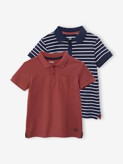 Lotes y packs-Niño-Camisetas y polos-Polos-Pack de 2 polos de punto calado para niño