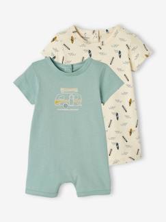 Bebé-Pijamas-Pack de 2 pijamas mono short para bebé niño Oeko Tex®