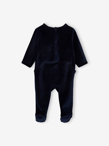 Pack de 2 pijamas 'En Coche' de terciopelo, Oeko Tex®, para bebé niño AZUL OSCURO BICOLOR/MULTICOLOR 