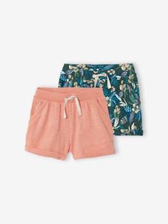 Lotes y packs-Niña-Shorts y bermudas-Pack de 2 shorts de punto para niña