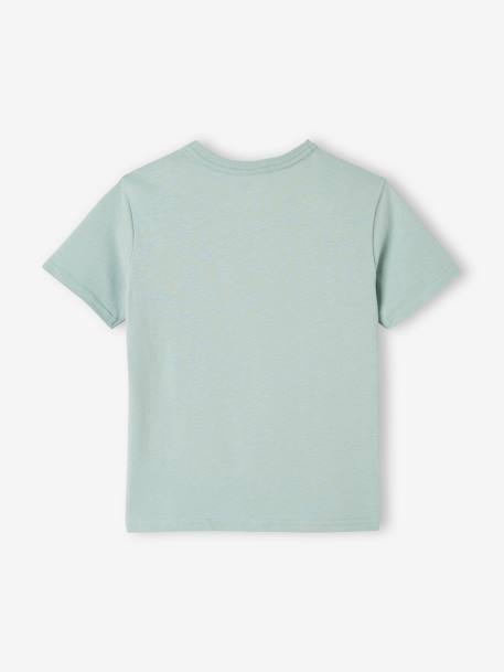 Camiseta de manga corta con motivos gráficos, para niño AZUL CLARO LISO CON MOTIVOS+BLANCO CLARO LISO CON MOTIVOS+gris ratón+lavanda 