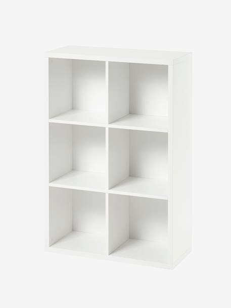 Mueble para organización de 6 cajas BLANCO CLARO LISO 