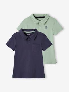 Niño-Camisetas y polos-Polos-Pack de 2 polos lisos de manga corta, para niño