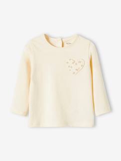 Camiseta bebé niña con bolsillo con corazón y fresas