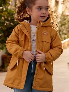 Niña-Abrigos y chaquetas-Parka con capucha con relleno de poliéster reciclado, para niña