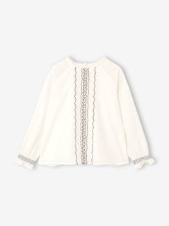 Niña-Camisas y Blusas-Blusa bordada de gasa de algodón, para niña