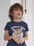 Camiseta de manga corta con esbozo, para niño AZUL MEDIO LISO CON MOTIVOS 
