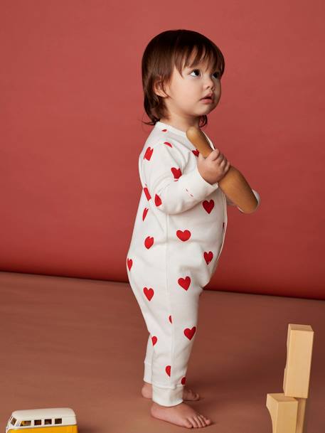 Bebé-Pijamas-Pelele Corazones de algodón orgánico para bebé PETIT BATEAU