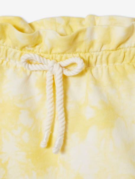 Short tie and dye de felpa, para bebé AMARILLO CLARO LISO+ROSA MEDIO LISO 