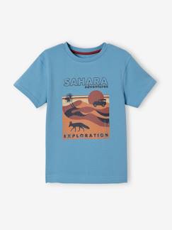 Ecorresponsables-Niño-Camiseta de manga corta con motivo Sahara, para niño