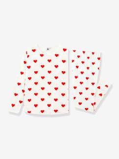 Pijama de manga larga Corazón para niña PETIT BATEAU de algodón orgánico