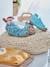 Zapatillas de casa de piel con tira autoadherente, para bebé niño VERDE CLARO LISO CON MOTIVOS 