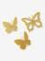 Pack de 3 mariposas de latón AMARILLO CLARO LISO 