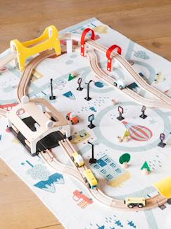 Ecorresponsables-Juguetes-Juegos de imaginación-Juegos de construcción-Circuito de tren con 66 piezas