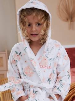 Textil Hogar y Decoración-Ropa de baño-Albornoces-Albornoz infantil personalizable Eau de Rose Oeko Tex®