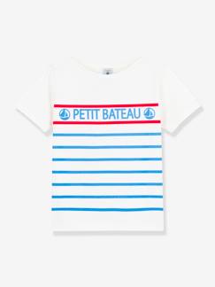 camisetas-Camiseta de manga corta de algodón para niño PETIT BATEAU