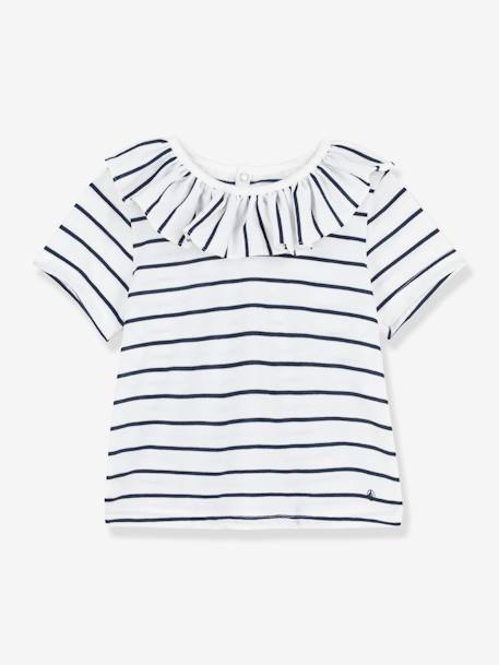 Toda la Selección-Bebé-Camisetas-Blusa de manga corta a rayas de punto para bebé PETIT BATEAU