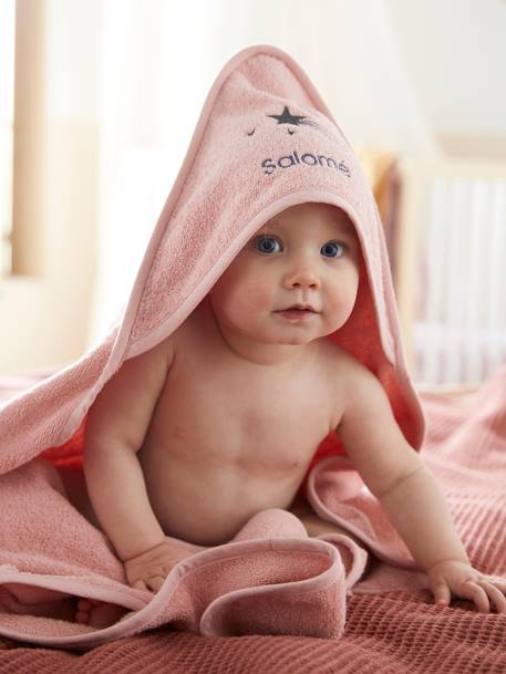 Bebé-Capa de baño + manopla de baño personalizable