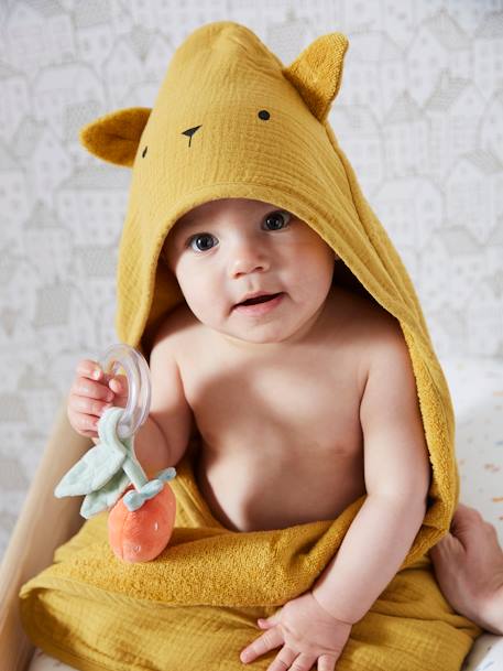 Algodón orgánico-Bebé-Capas, albornoces de baño-Capa de baño + manopla de gasa de algodón orgánico*