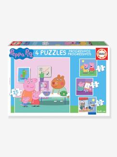 Juguetes-Juegos educativos- Puzzles-4 Puzzles progresivos Peppa Pig - EDUCA