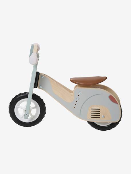 Bicicleta draisiana scooter de madera FSC® VERDE MEDIO LISO CON MOTIVOS 