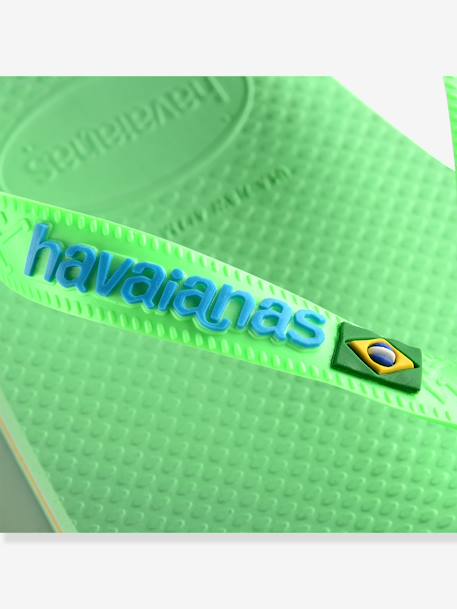 Chanclas infantiles Brasil logo HAVAIANAS verde 