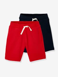 Ecorresponsables-Niño-Shorts y bermudas-Pack de 2 bermudas de felpa para niño