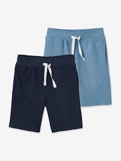 Ecorresponsables-Niño-Shorts y bermudas-Pack de 2 bermudas de felpa para niño