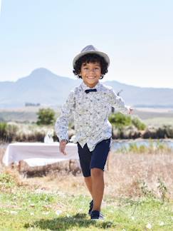 Niño-Bermudas de algodón y lino para niño