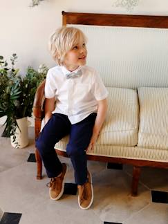Pantalones y Vaqueros-Niño-Pantalón chino de algodón y lino para niño