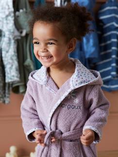 Ecorresponsables-Textil Hogar y Decoración-Albornoz de baño Fleurettes personalizable para bebé