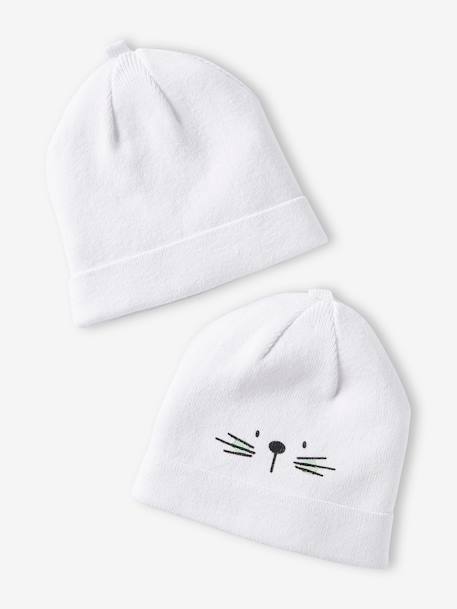 Algodón orgánico-Bebé-Accesorios-Sombreros-Pack de 2 gorros de algodón, bebé