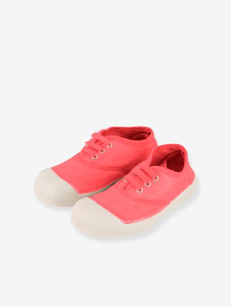 Zapatillas con cordones de algodón BENSIMON® rosa+verde 