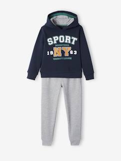 Niño-Conjuntos-Conjunto deportivo de felpa sudadera con capucha + pantalón jogging, para niño