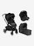 Silla combinada trío silla de paseo Crosslight + capazo Micro pro + silla de coche grupo 0+ Koos iSize R1 JANE colección 2022 NEGRO OSCURO LISO 