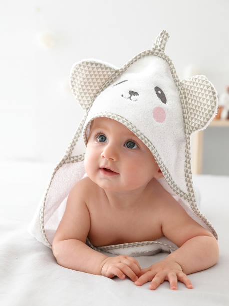 Toda la Selección-Bebé-Capa de baño con capucha bordado animales bebé