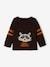 Jersey de punto tricot, con mapache, para bebé MARRON OSCURO LISO CON MOTIVOS 