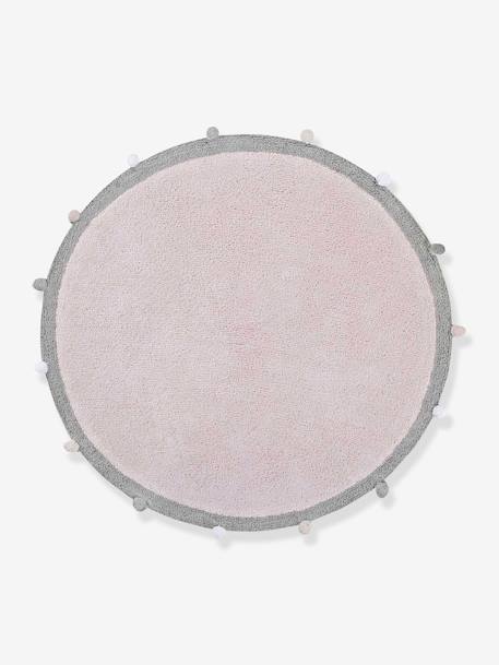 Alfombra de algodón lavable redonda con pompones LORENA CANALS rosa 