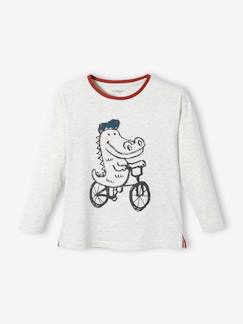Niño-Camiseta lúdica con motivo cocodrilo, niño