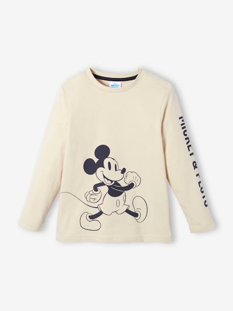 Camiseta de manga larga Disney® Mickey BEIGE CLARO LISO CON MOTIVOS 