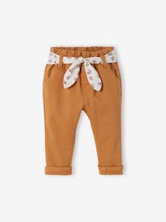 -Pantalón con cinturón de tejido, para bebé